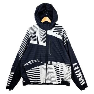 Oakley Zone Woven Jacket Mens XXL Reflective Hydrofree Black White Training